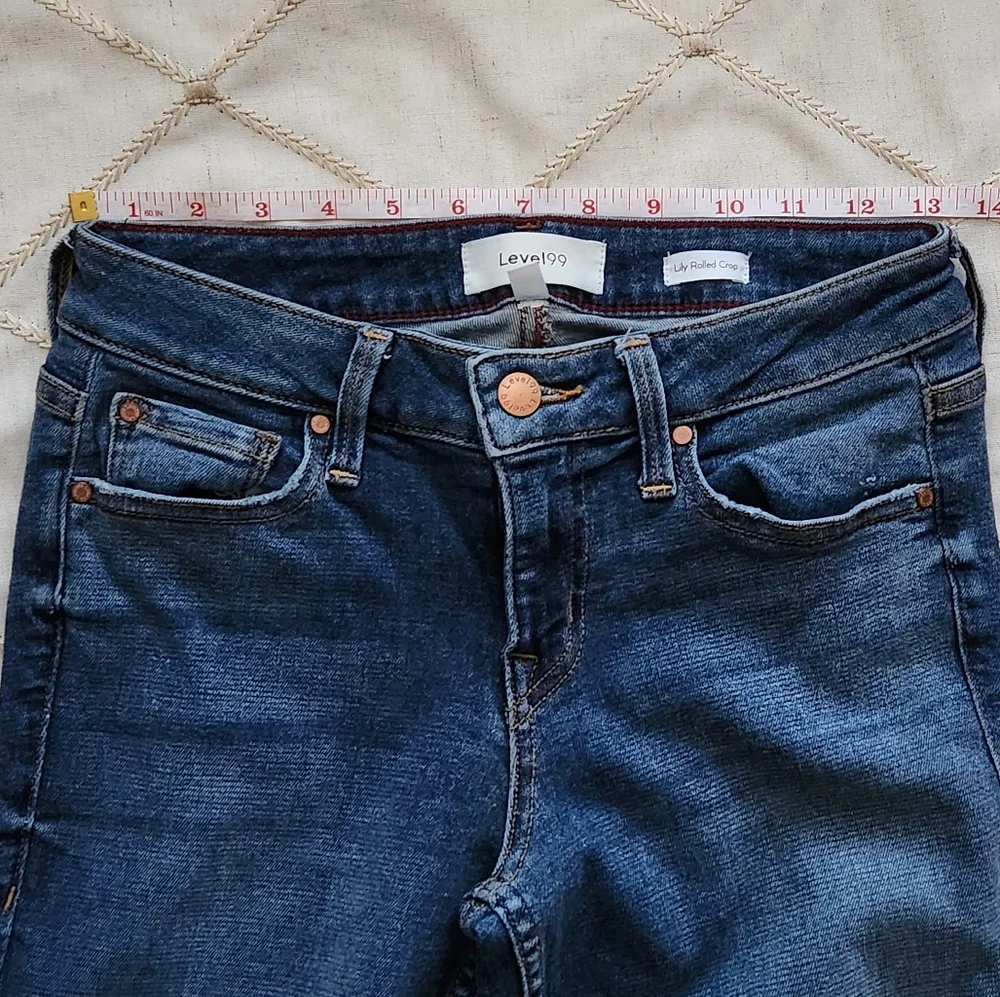 Level 99 Indigo Skinny Jeans Women’s Denim Jeggings Size 26 EUC‎